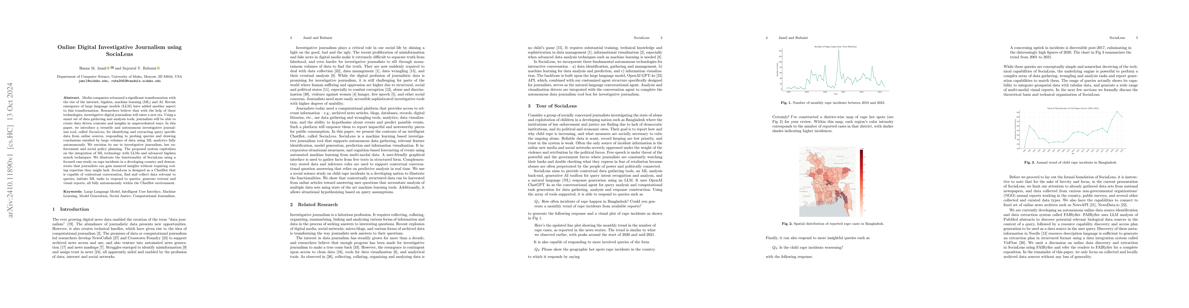 Thumbnail for Online Digital Investigative Journalism using SociaLens
