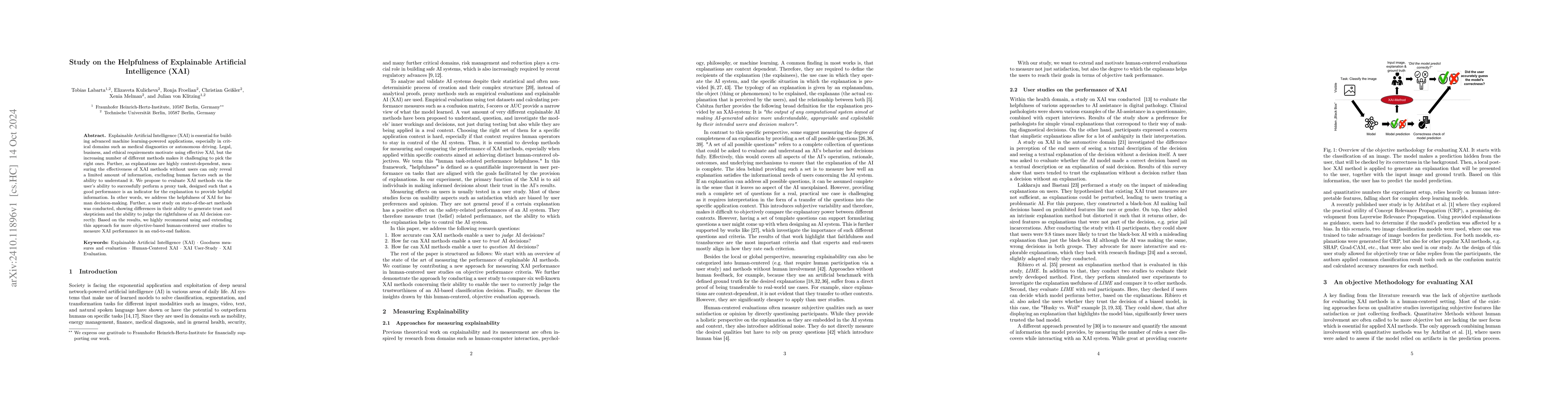 Thumbnail for Study on the Helpfulness of Explainable Artificial Intelligence