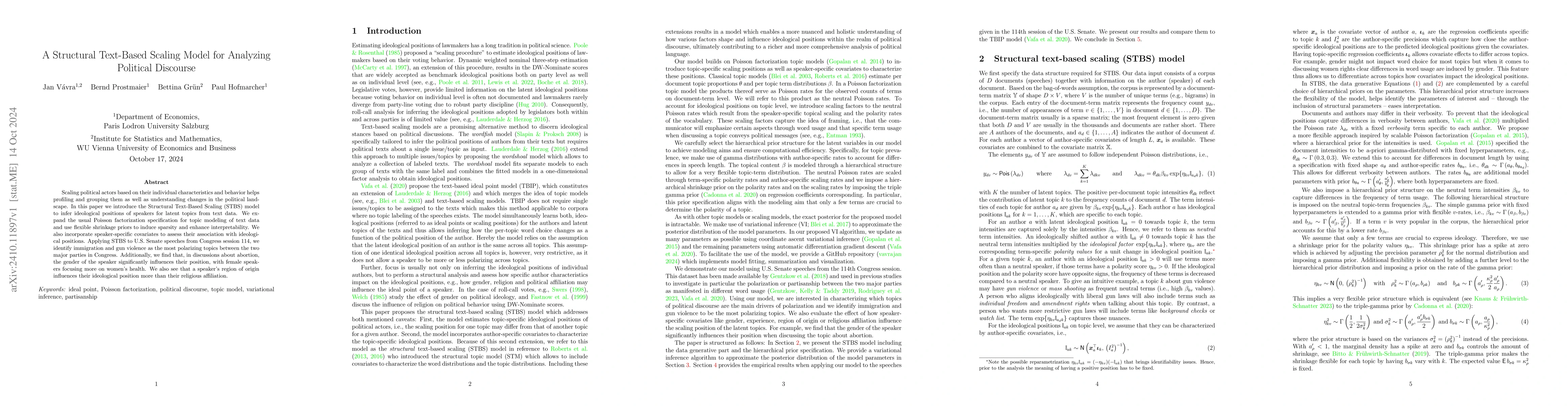 Thumbnail for A Structural Text-Based Scaling Model for Analyzing Political Discourse