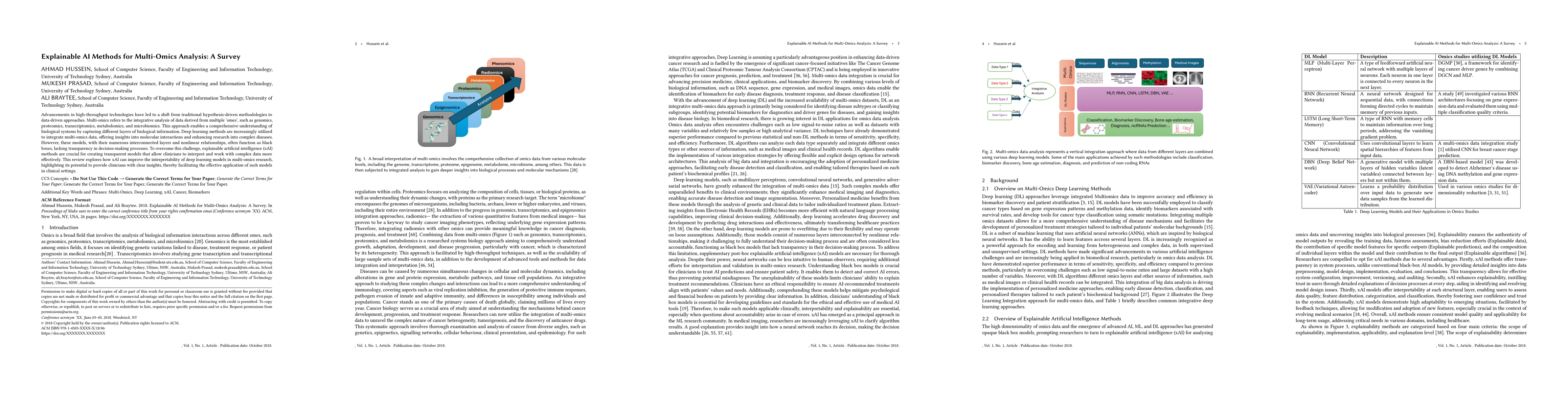 Thumbnail for Explainable AI Methods for Multi-Omics Analysis: A Survey