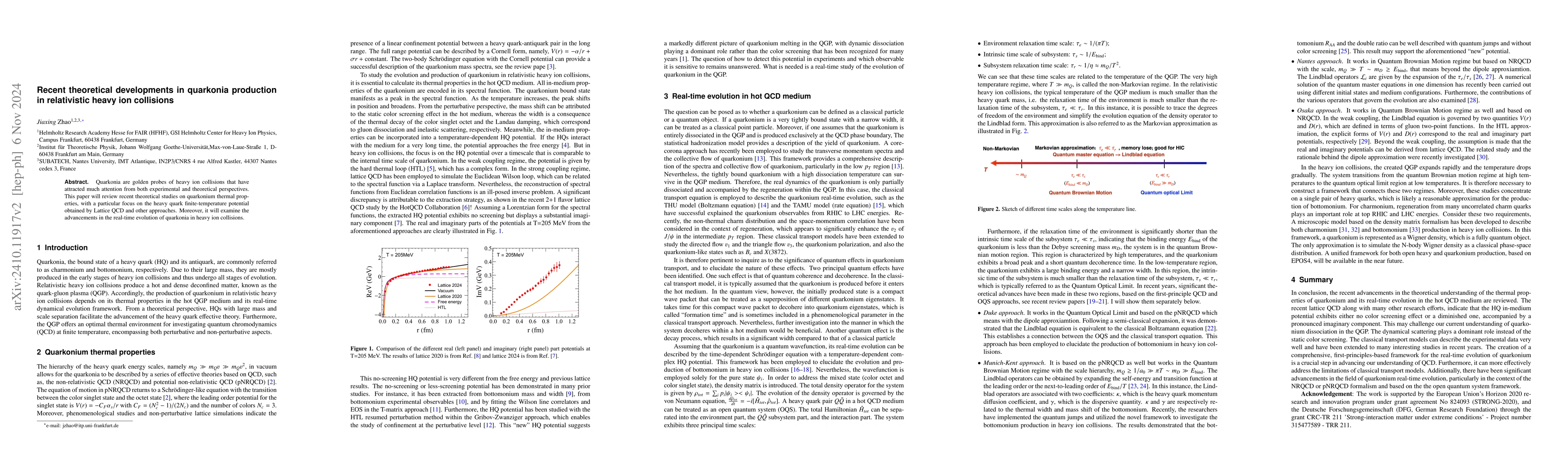 Thumbnail for Recent theoretical developments in quarkonia production in relativistic
  heavy ion collisions