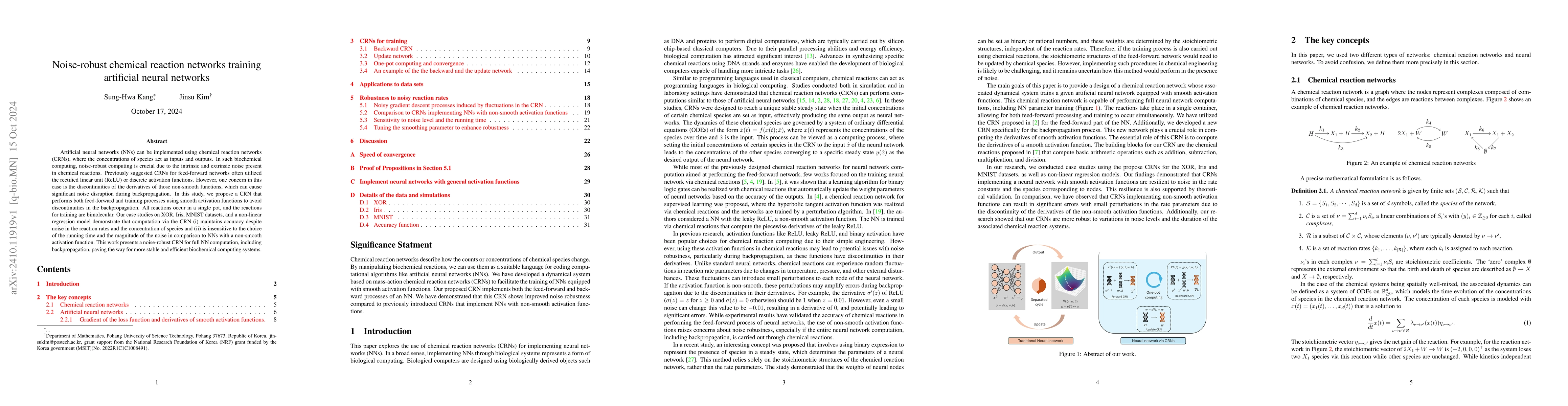 Thumbnail for Noise-robust chemical reaction networks training artificial neural
  networks