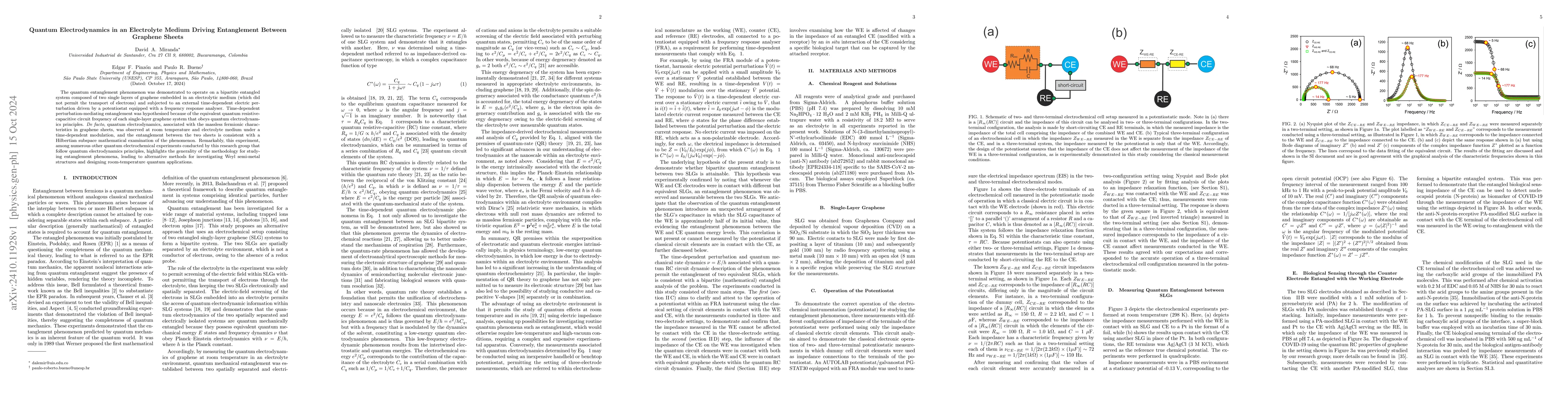 Thumbnail for Quantum Electrodynamics in an Electrolyte Medium Driving Entanglement
  Between Graphene Sheets