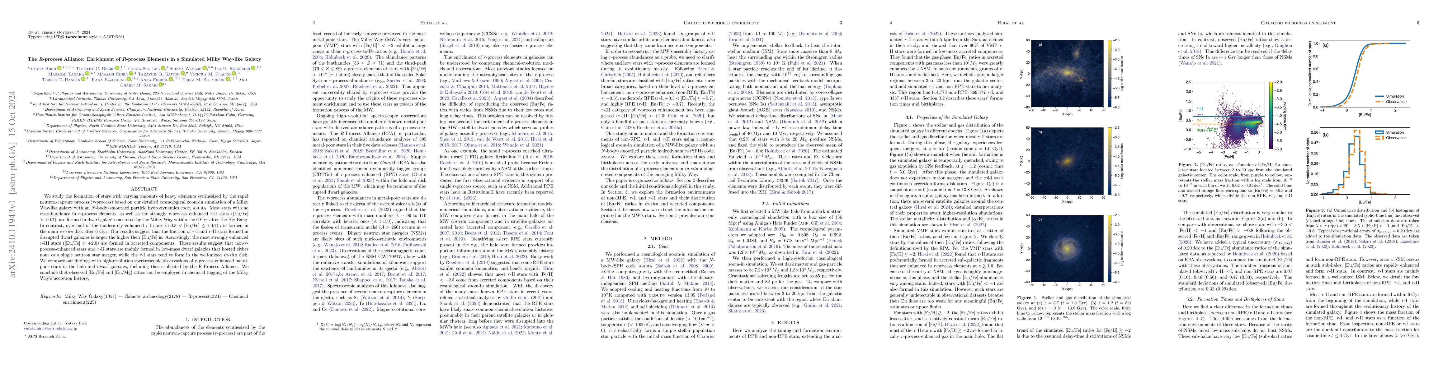 Thumbnail for The $R$-process Alliance: Enrichment of $R$-process Elements in a
  Simulated Milky Way-like Galaxy