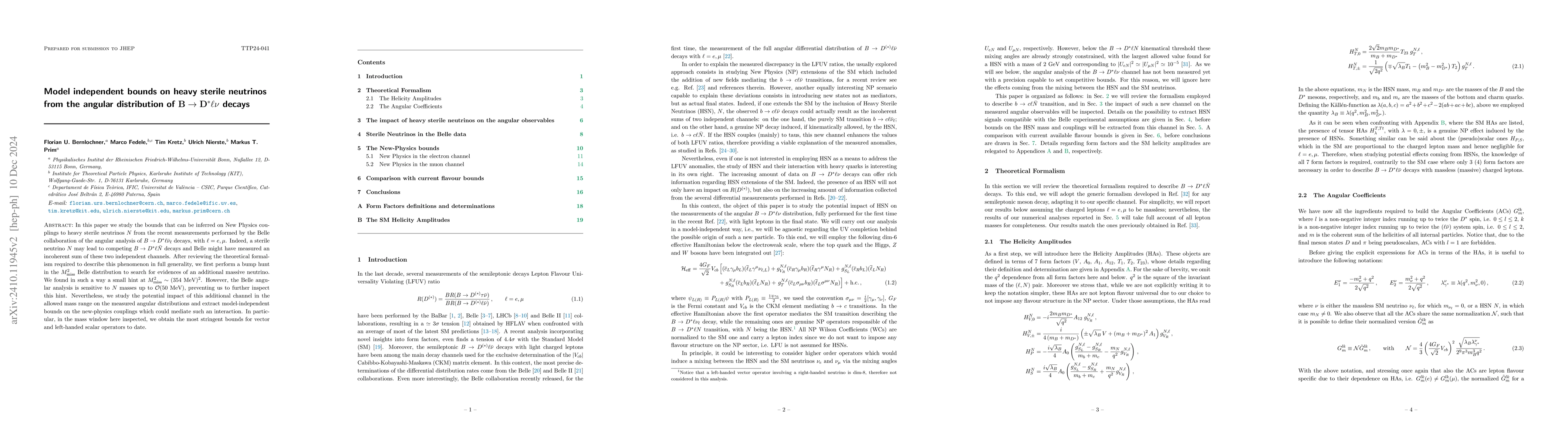 Thumbnail for Model independent bounds on heavy sterile neutrinos from the angular
  distribution of $\mathbf{B\to D^*\ellν}$ decays