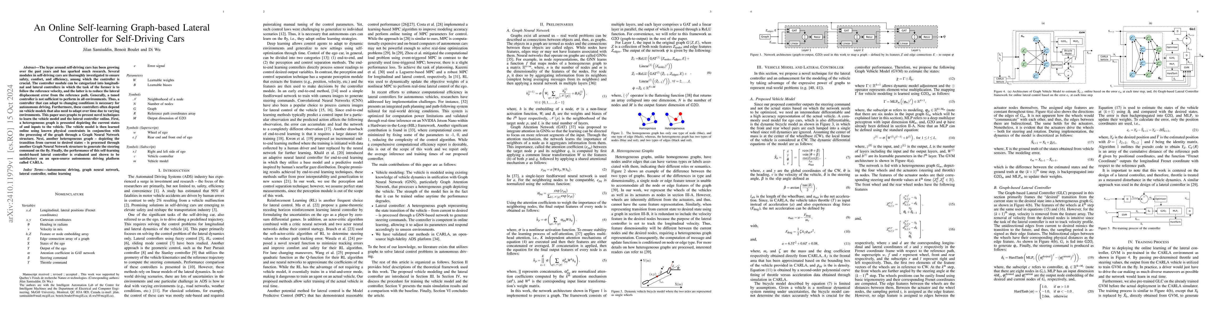 Thumbnail for An Online Self-learning Graph-based Lateral Controller for Self-Driving
  Cars