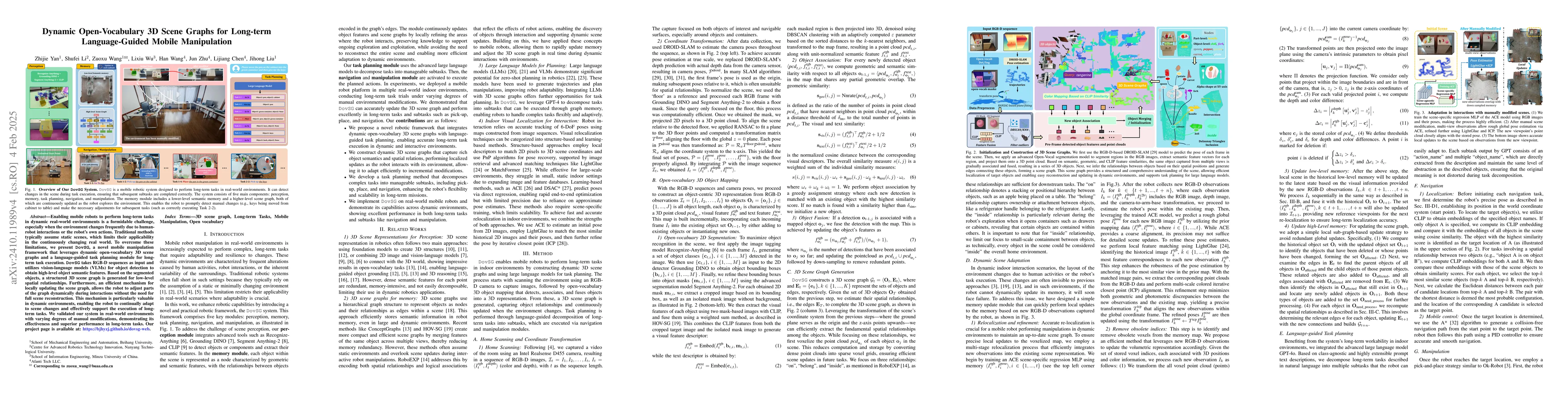 Thumbnail for Dynamic Open-Vocabulary 3D Scene Graphs for Long-term Language-Guided
  Mobile Manipulation
