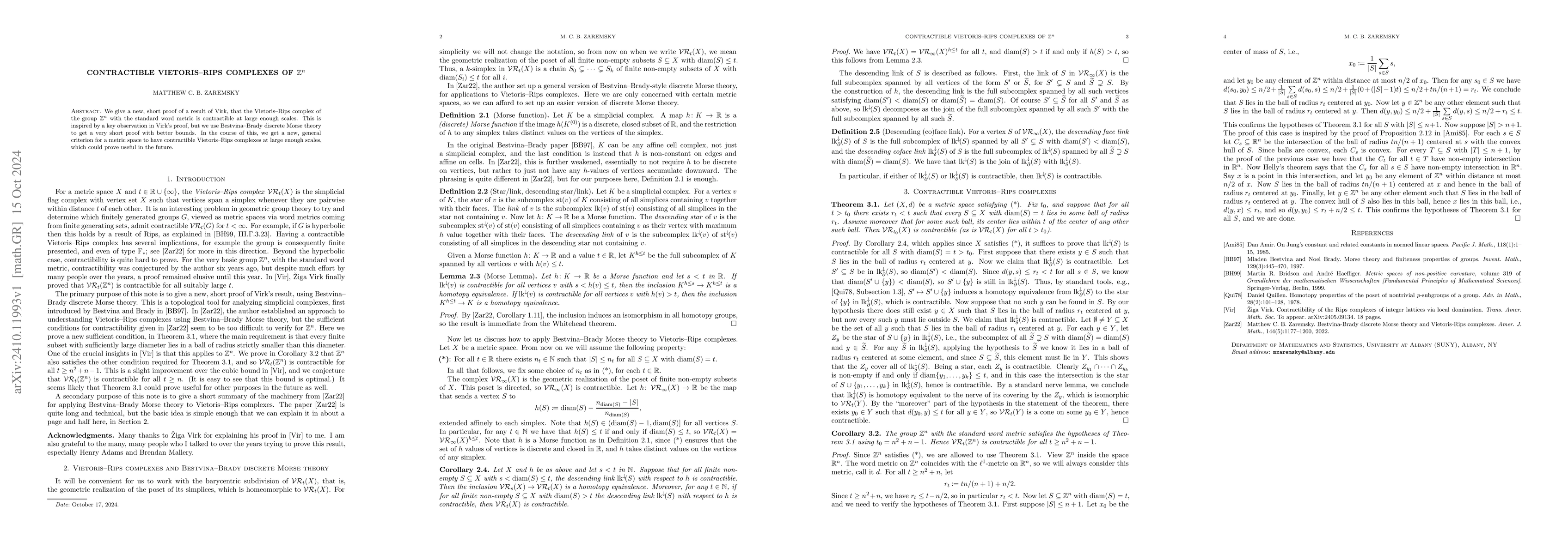 Thumbnail for Contractible Vietoris-Rips complexes of $\mathbb{Z}^n$