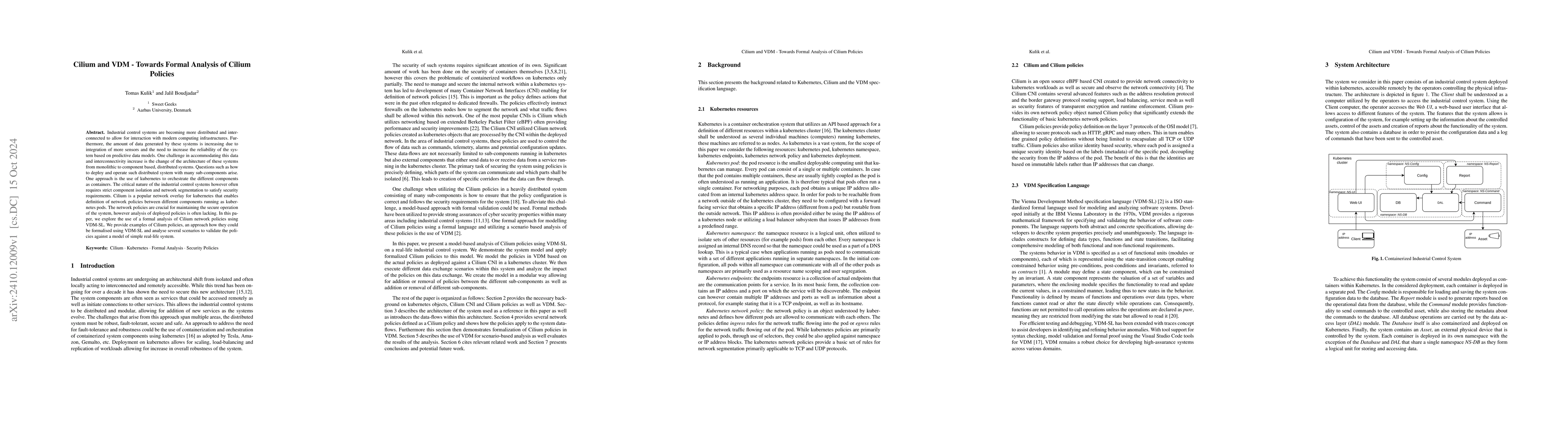 Thumbnail for Cilium and VDM -- Towards Formal Analysis of Cilium Policies