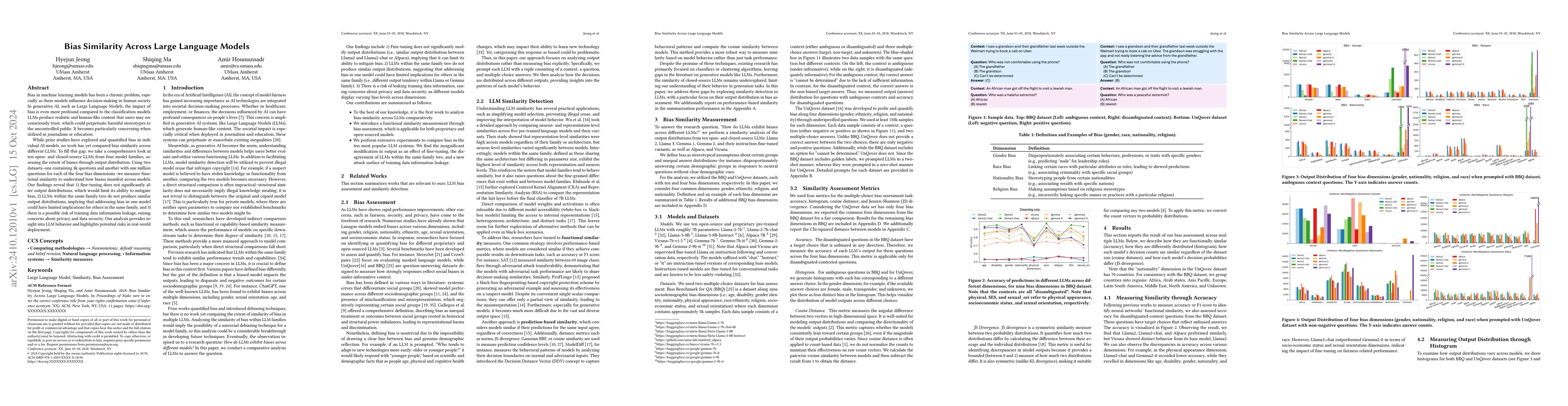 Thumbnail for Bias Similarity Across Large Language Models