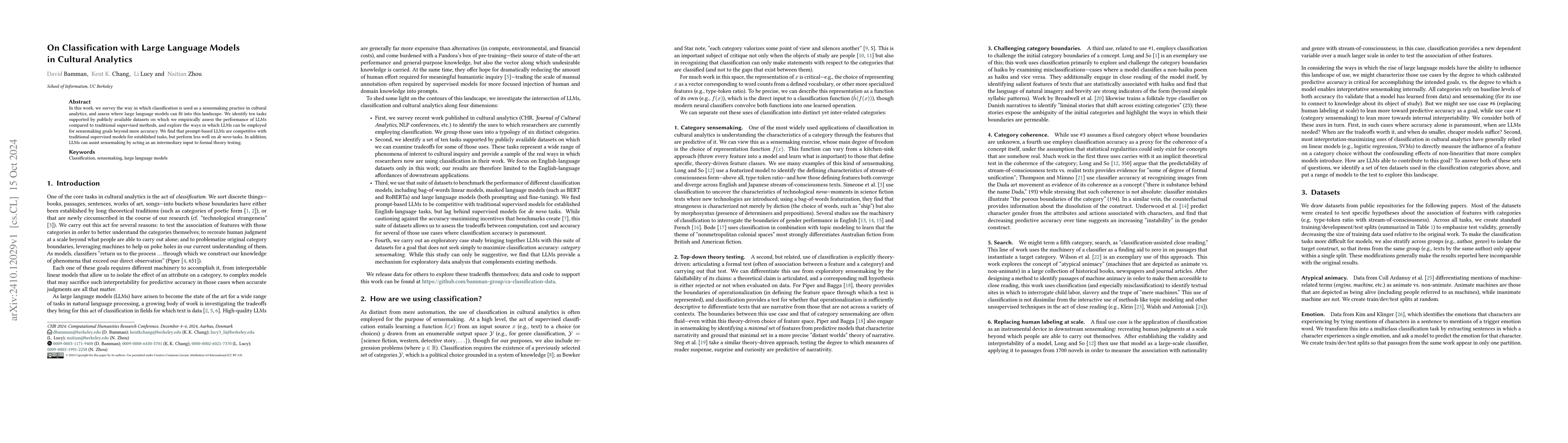 Thumbnail for On Classification with Large Language Models in Cultural Analytics