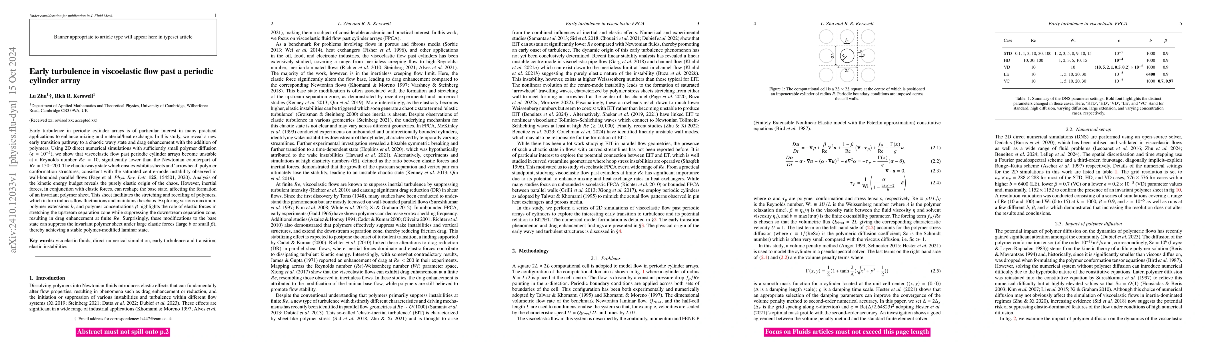 Thumbnail for Early turbulence in viscoelastic flow past a periodic cylinder array