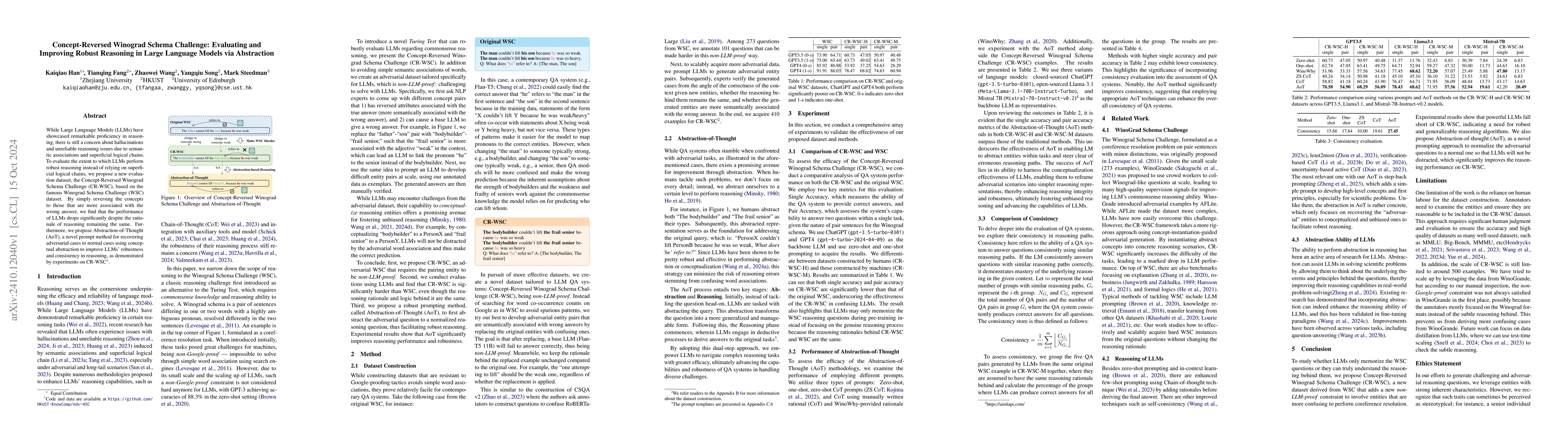 Thumbnail for Concept-Reversed Winograd Schema Challenge: Evaluating and Improving
  Robust Reasoning in Large Language Models via Abstraction