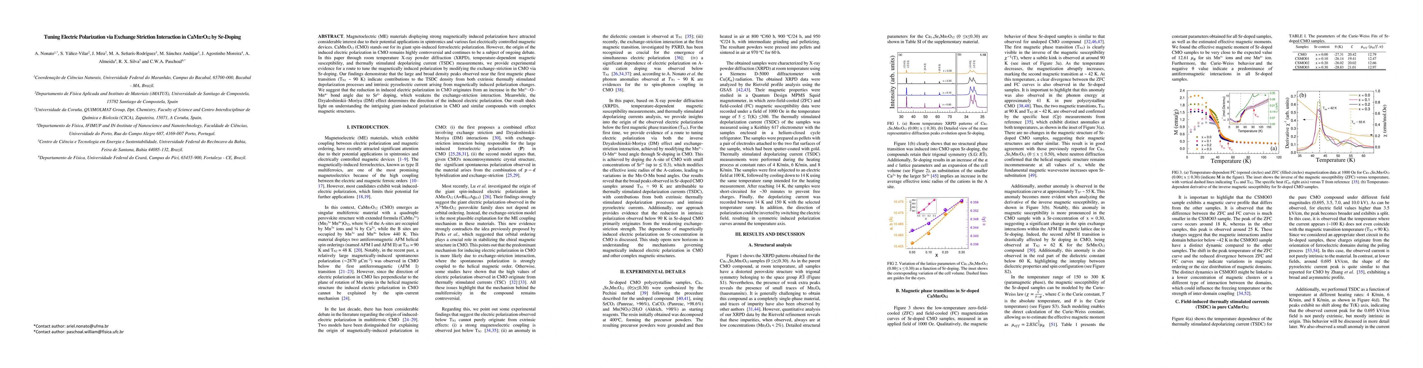 Thumbnail for Tuning Electric Polarization via Exchange Striction Interaction in
  CaMn$_7$O$_{12}$ by Sr-Doping