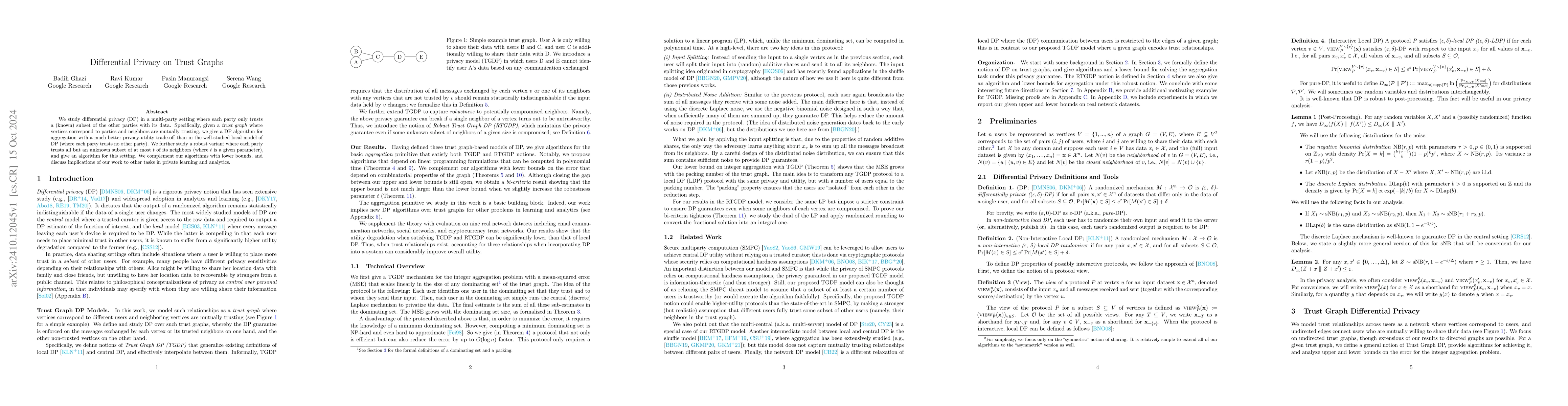 Thumbnail for Differential Privacy on Trust Graphs