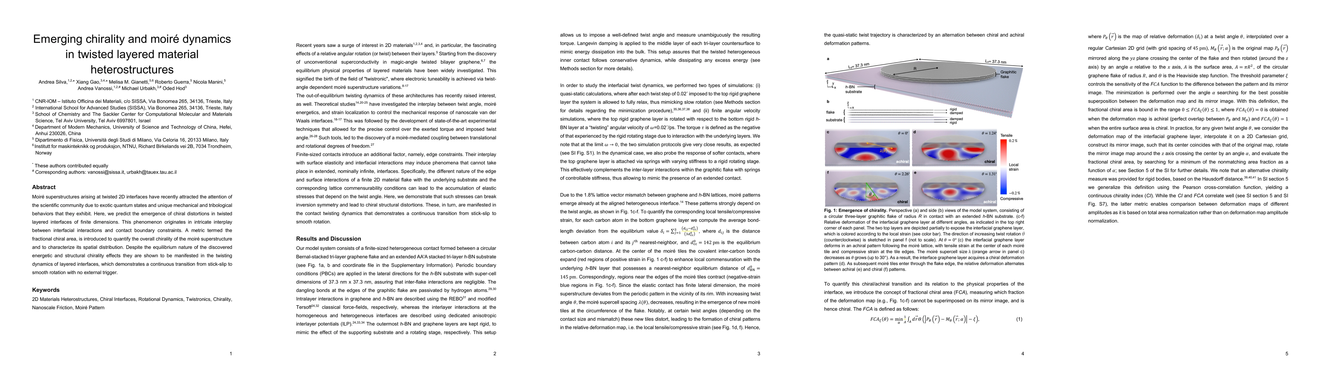 Thumbnail for Emerging chirality and moiré dynamics in twisted layered material
  heterostructures