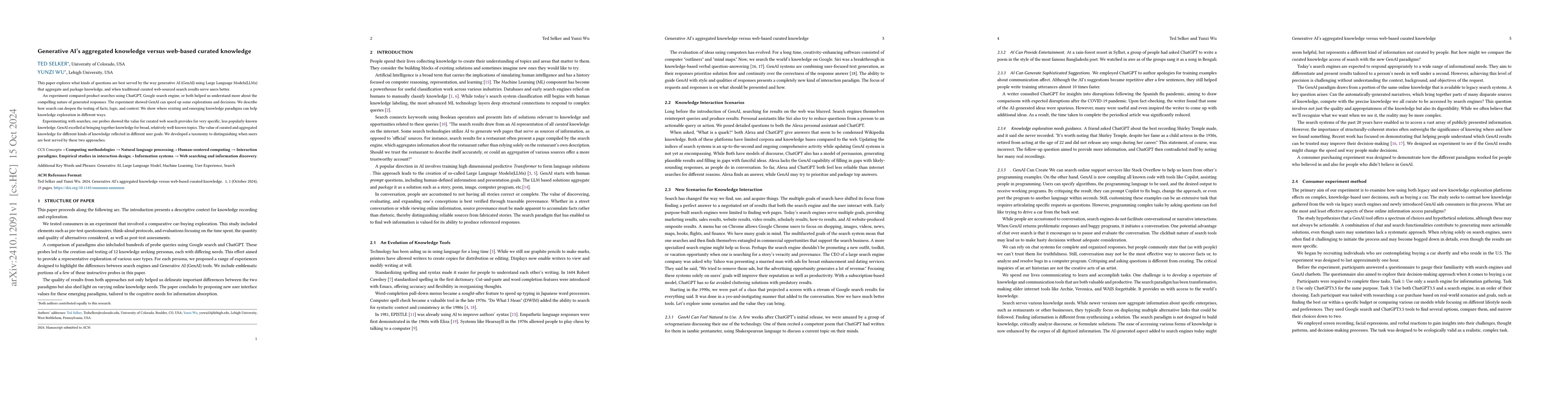 Thumbnail for Generative AI's aggregated knowledge versus web-based curated knowledge