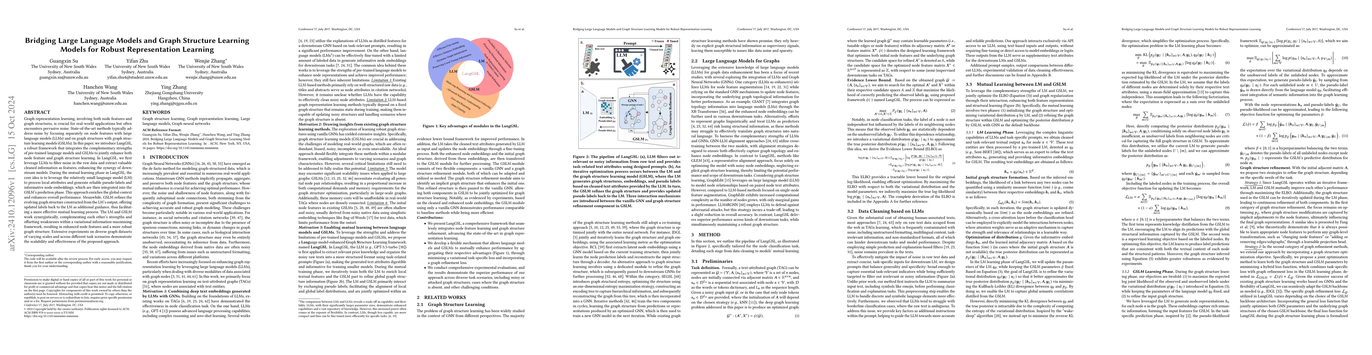 Thumbnail for Bridging Large Language Models and Graph Structure Learning Models for
  Robust Representation Learning