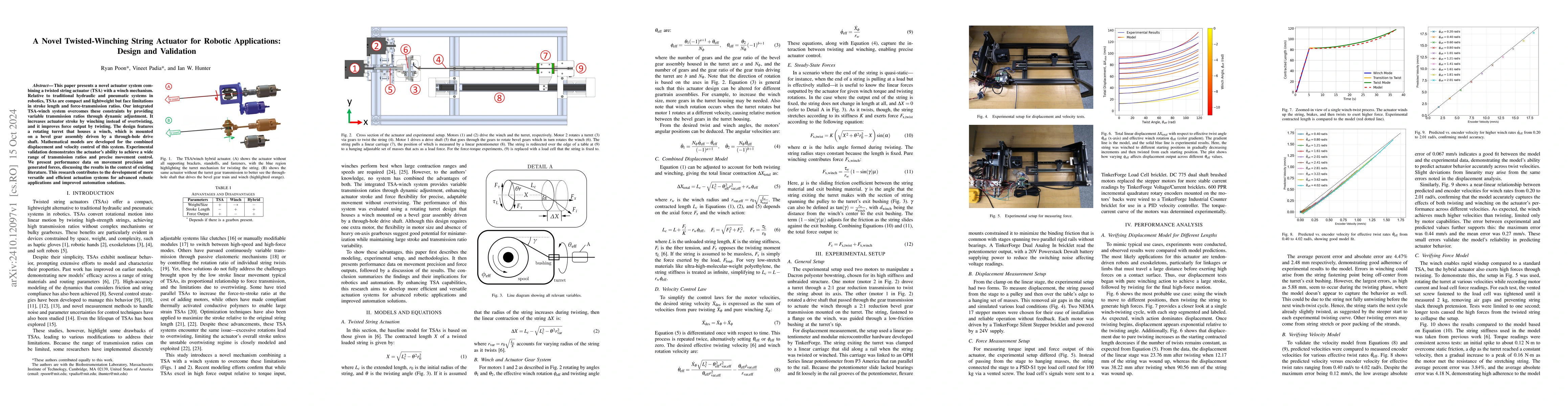 Thumbnail for A Novel Twisted-Winching String Actuator for Robotic Applications:
  Design and Validation