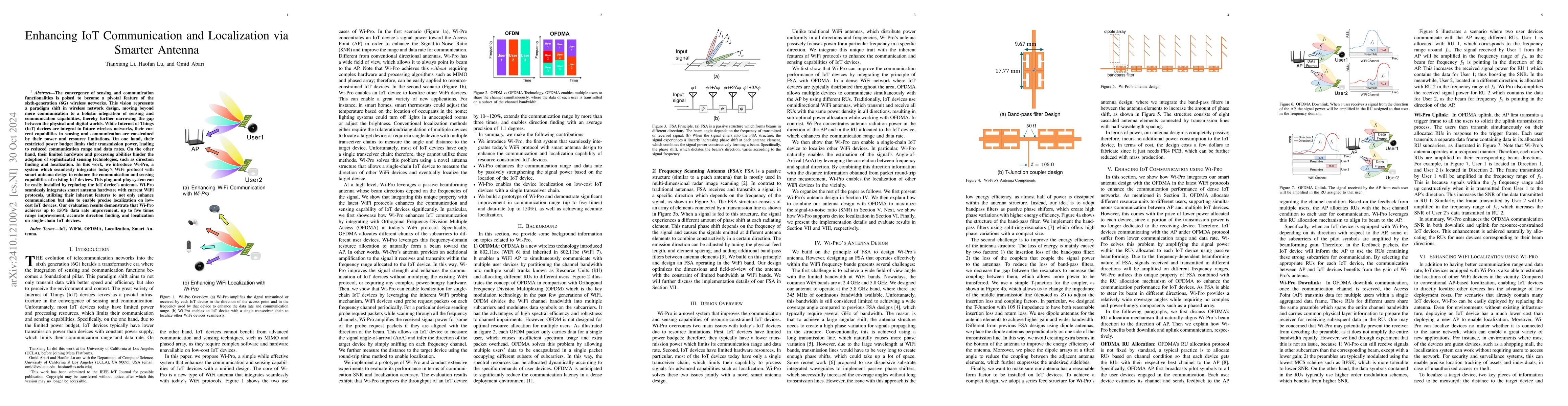 Thumbnail for Enhancing IoT Communication and Localization via Smarter Antenna