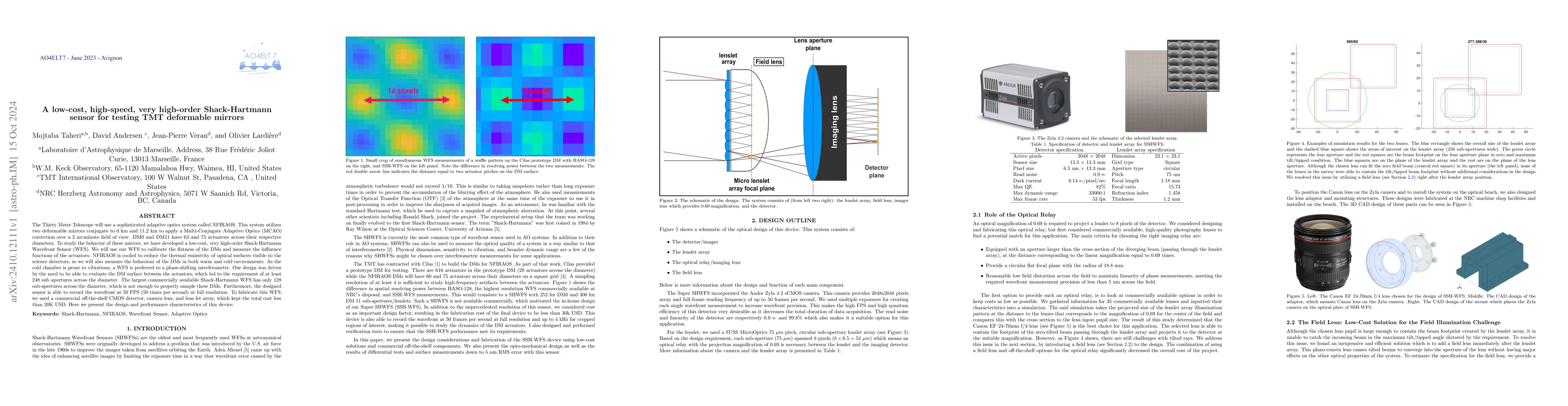 Thumbnail for A low-cost, high-speed, very high-order Shack-Hartmann sensor for
  testing TMT deformable mirrors