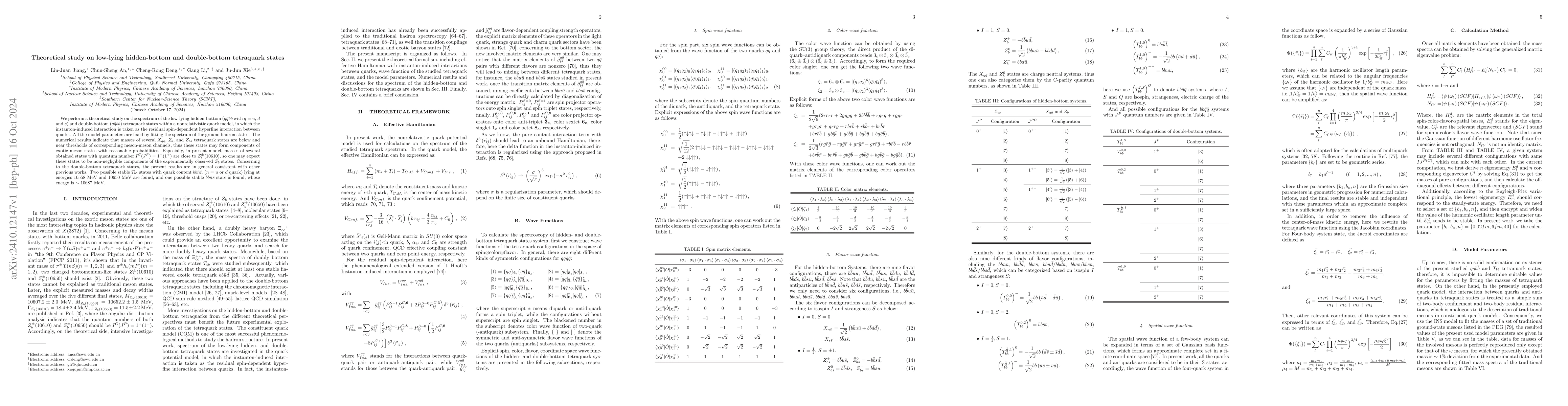 Thumbnail for Theoretical study on low-lying hidden-bottom and double-bottom
  tetraquark states