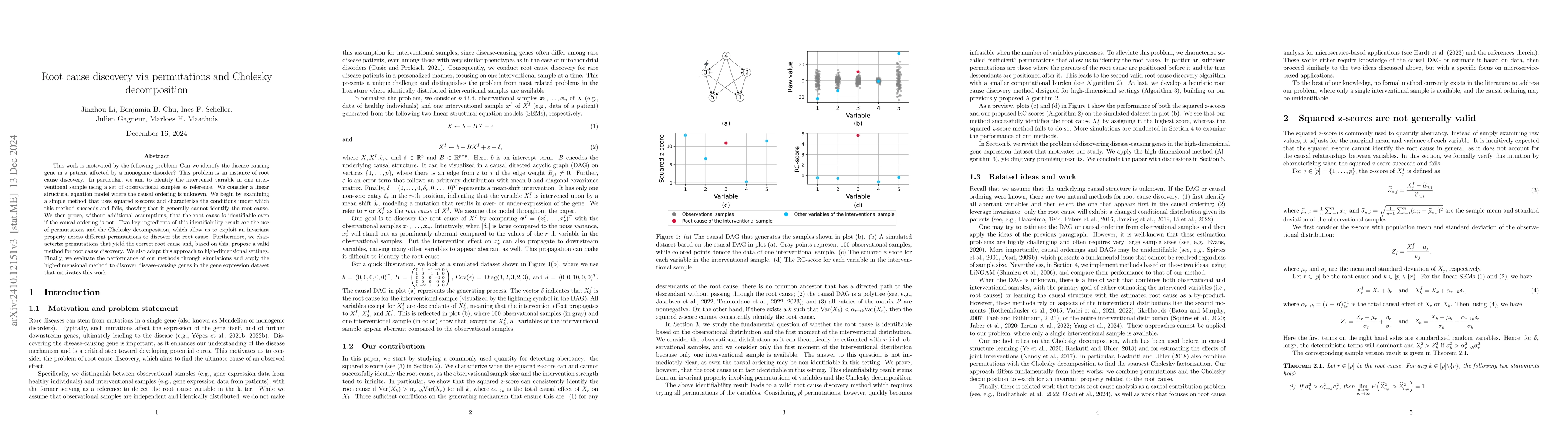 Thumbnail for Root cause discovery via permutations and Cholesky decomposition
