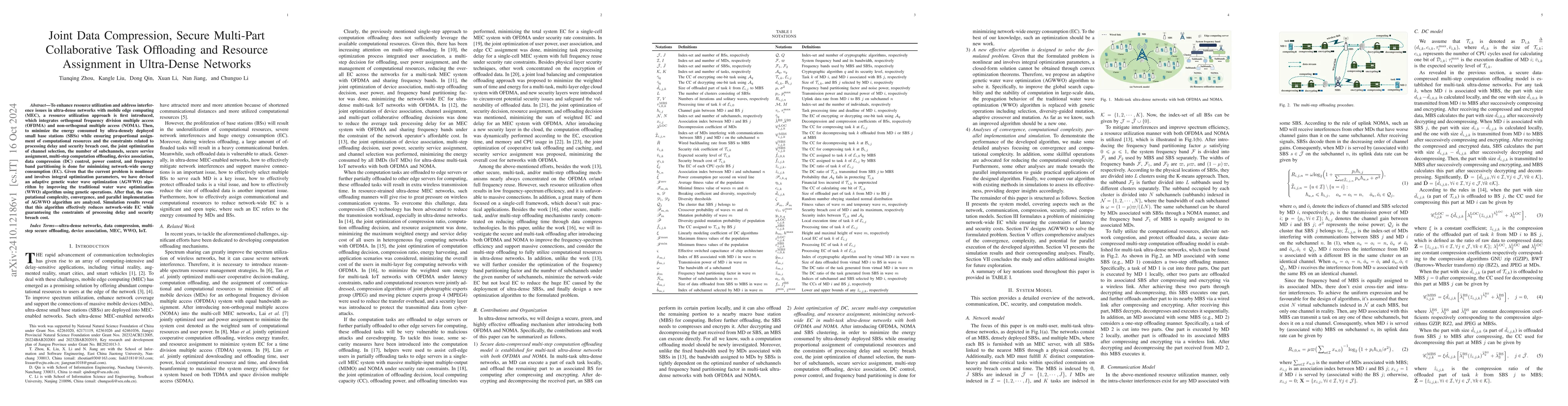 Thumbnail for Joint Data Compression, Secure Multi-Part Collaborative Task Offloading
  and Resource Assignment in Ultra-Dense Networks