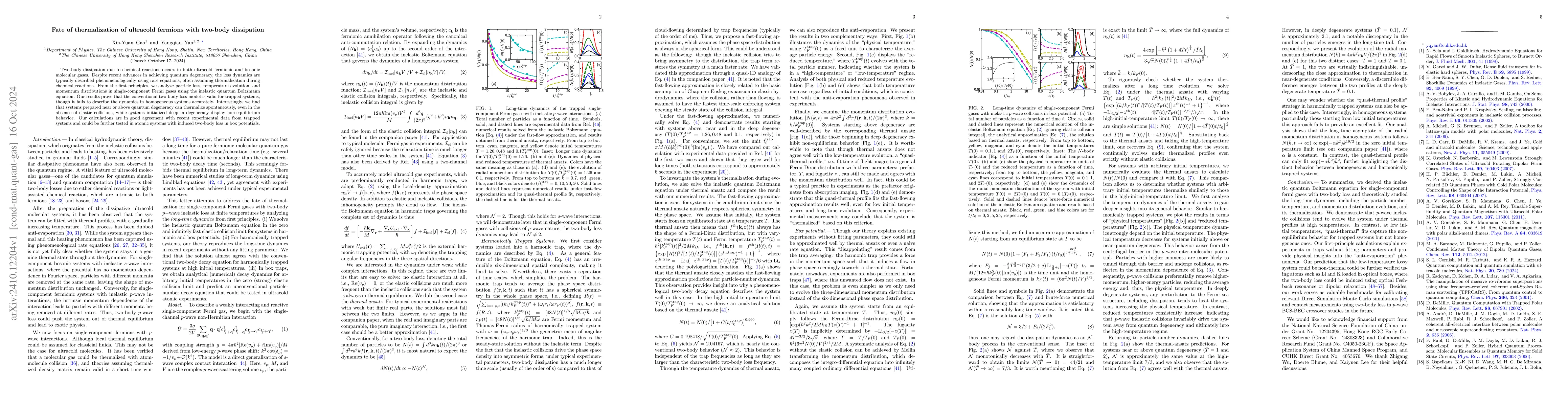 Thumbnail for Fate of thermalization of ultracold fermions with two-body dissipation