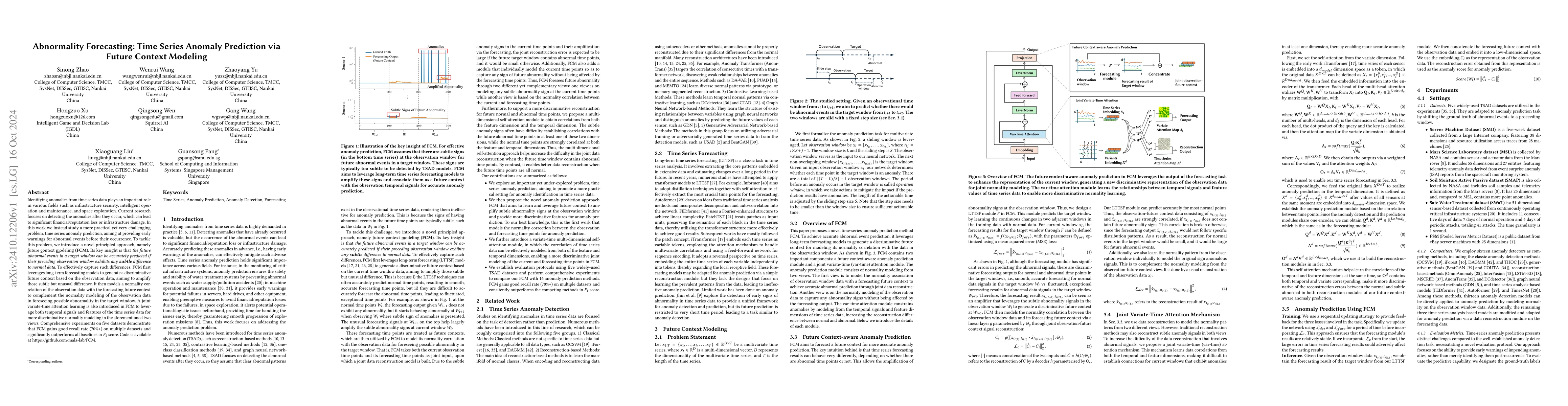 Thumbnail for Abnormality Forecasting: Time Series Anomaly Prediction via Future
  Context Modeling