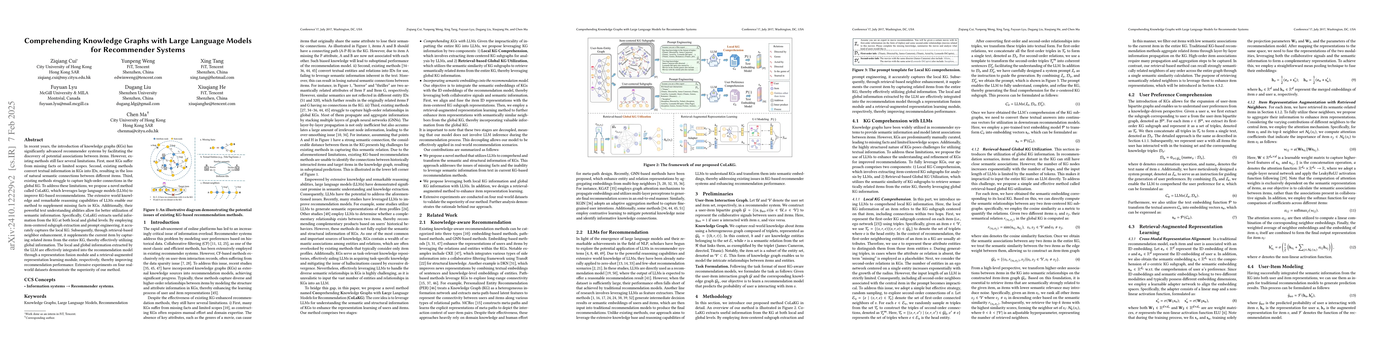 Thumbnail for Comprehending Knowledge Graphs with Large Language Models for
  Recommender Systems