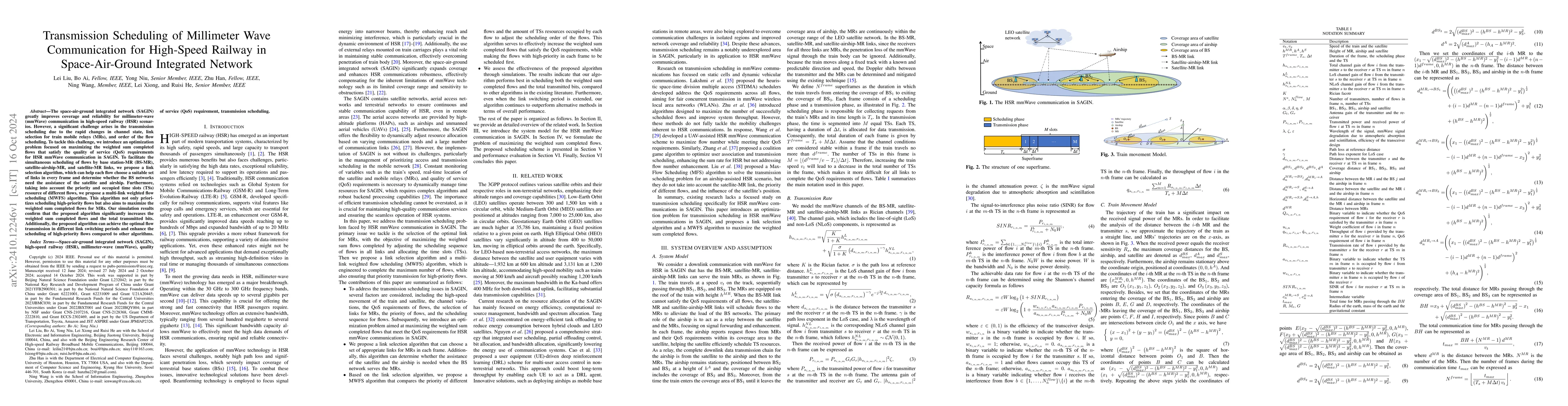 Thumbnail for Transmission Scheduling of Millimeter Wave Communication for High-Speed
  Railway in Space-Air-Ground Integrated Network