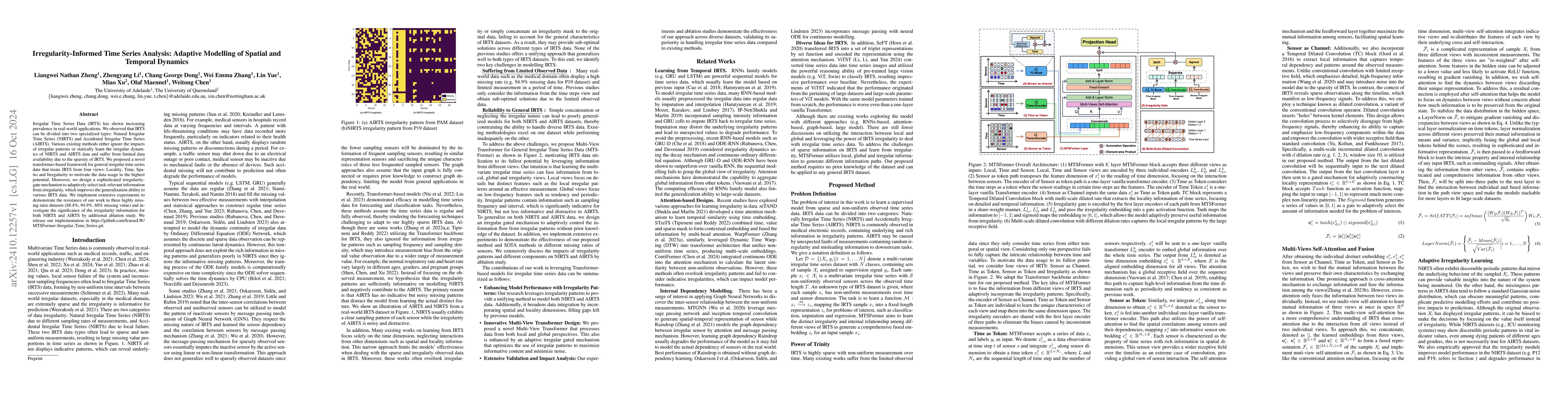 Thumbnail for Irregularity-Informed Time Series Analysis: Adaptive Modelling of
  Spatial and Temporal Dynamics