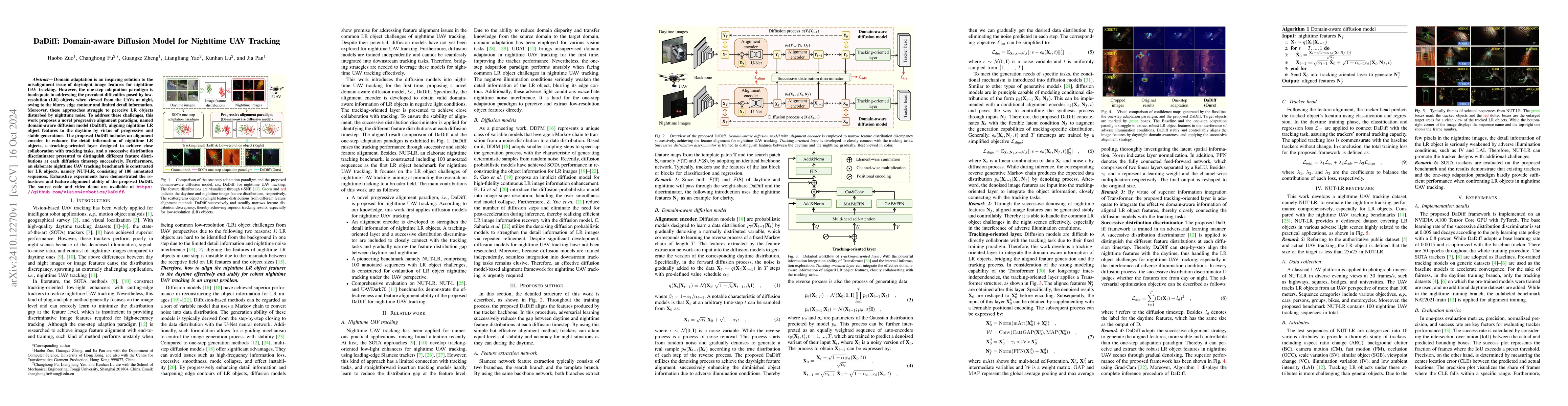Thumbnail for DaDiff: Domain-aware Diffusion Model for Nighttime UAV Tracking