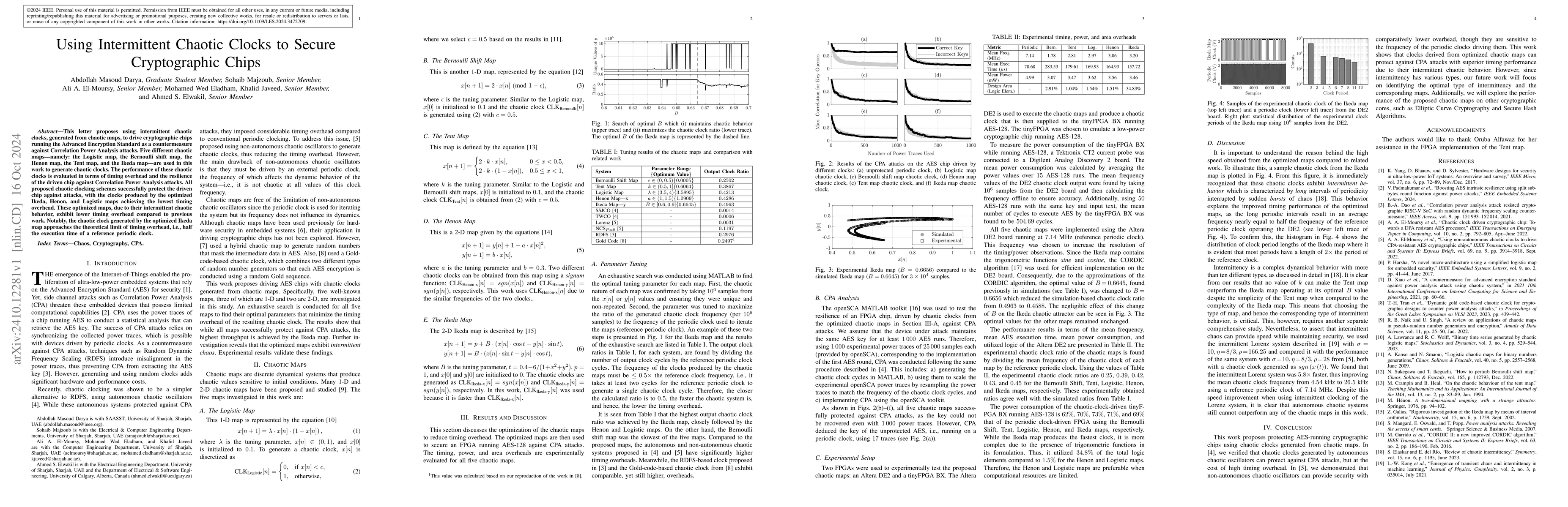 Thumbnail for Using Intermittent Chaotic Clocks to Secure Cryptographic Chips