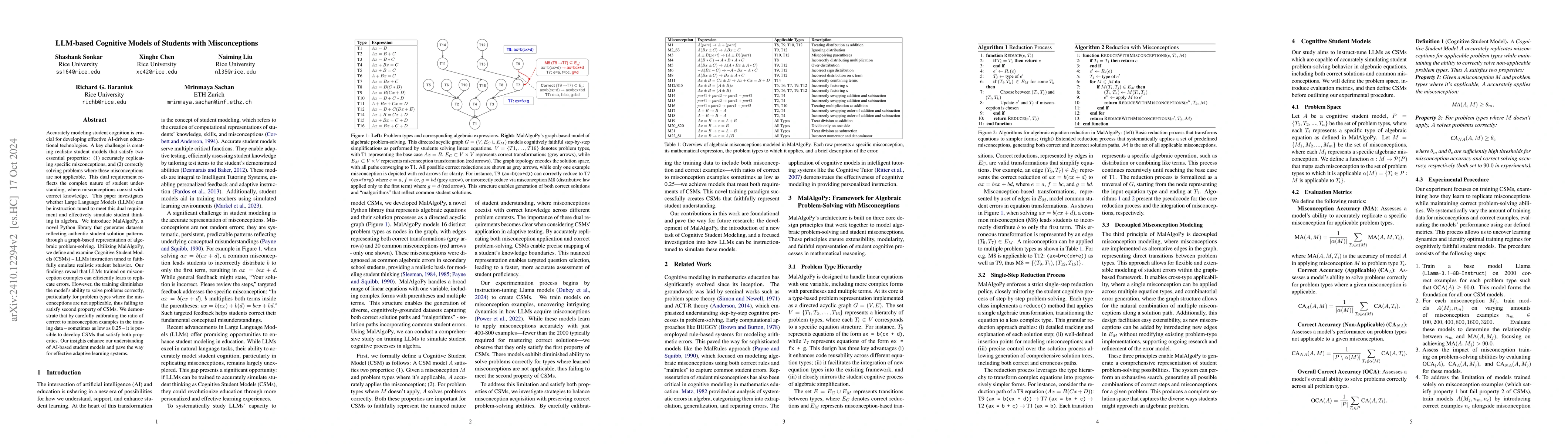 Thumbnail for LLM-based Cognitive Models of Students with Misconceptions