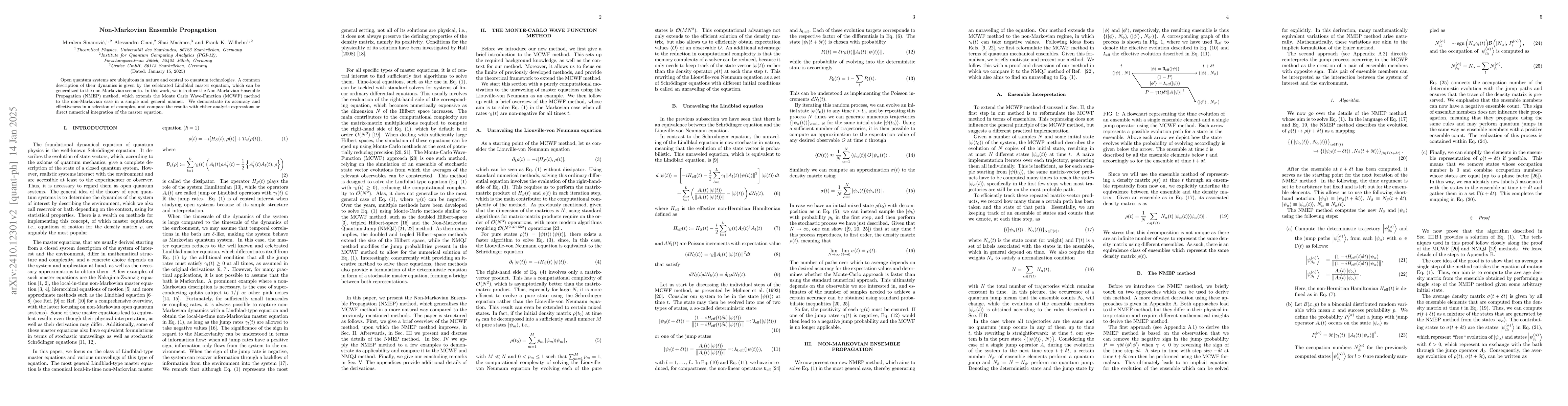 Thumbnail for Non-Markovian Ensemble Propagation
