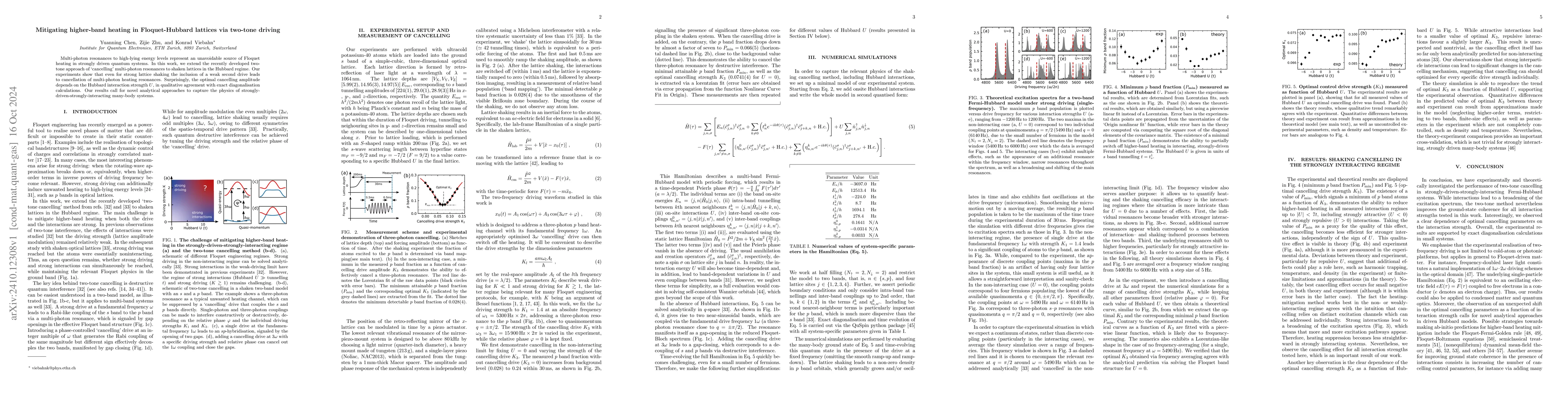 Thumbnail for Mitigating higher-band heating in Floquet-Hubbard lattices via two-tone
  driving