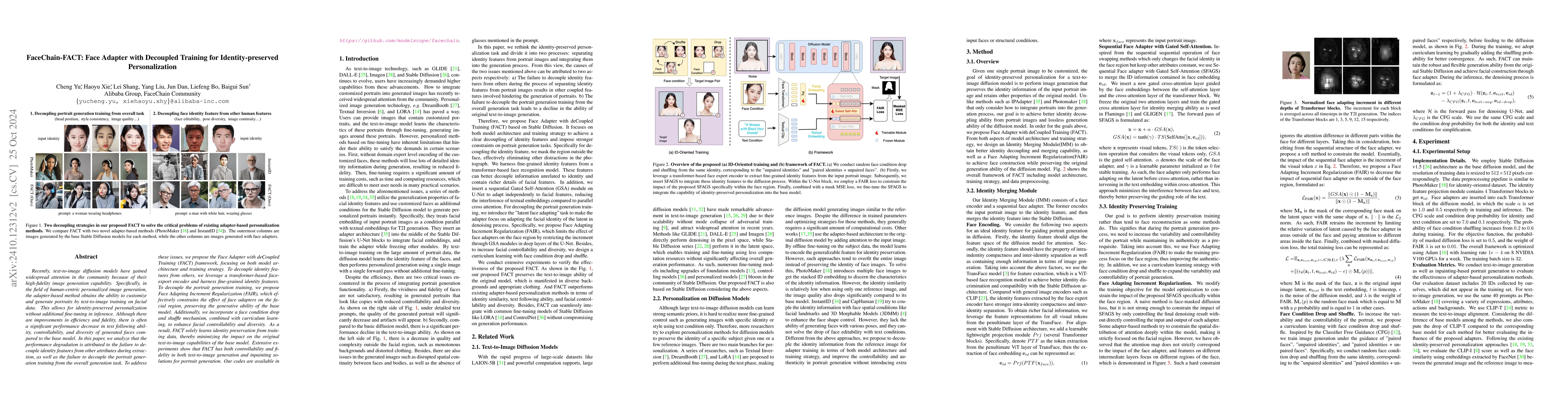 Thumbnail for FaceChain-FACT: Face Adapter with Decoupled Training for
  Identity-preserved Personalization
