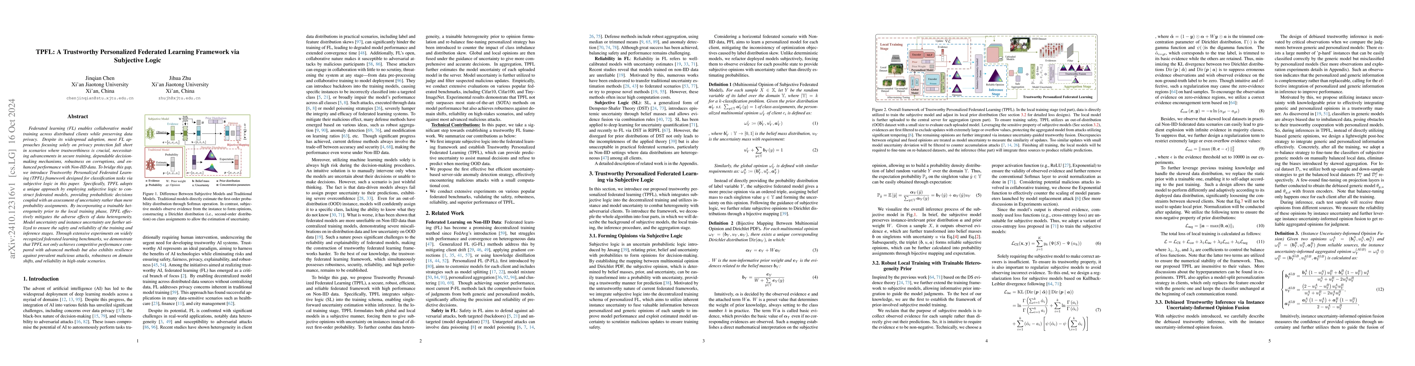 Thumbnail for TPFL: A Trustworthy Personalized Federated Learning Framework via
  Subjective Logic
