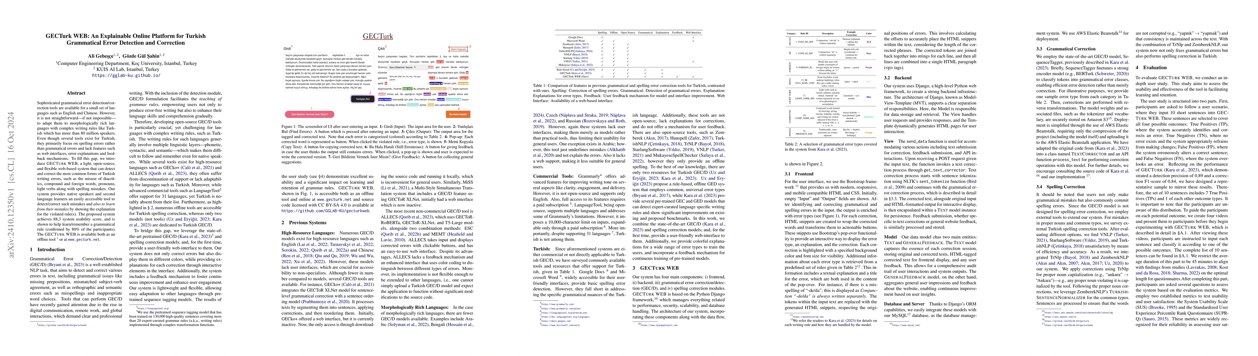Thumbnail for GECTurk WEB: An Explainable Online Platform for Turkish Grammatical
  Error Detection and Correction
