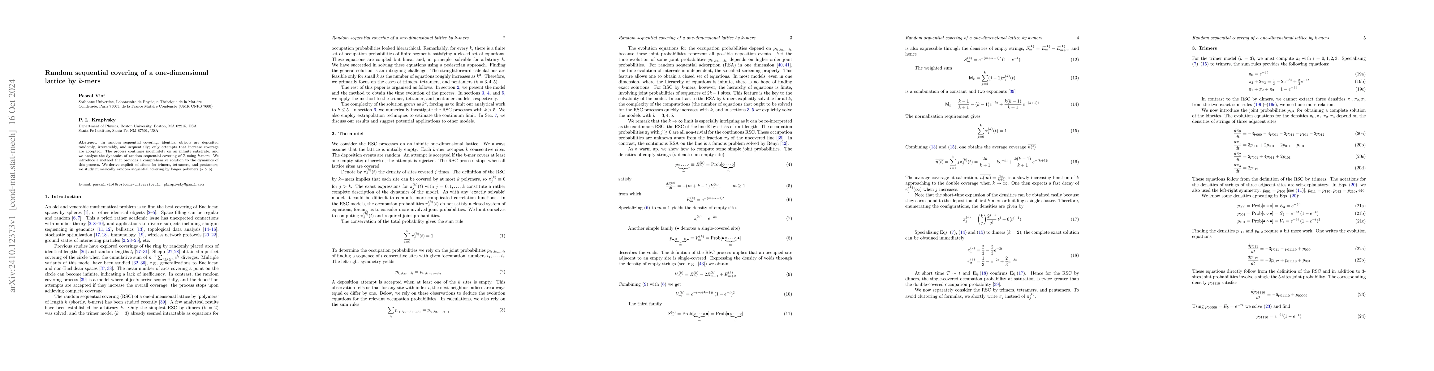 Thumbnail for Random sequential covering of a one-dimensional lattice by $k$-mers