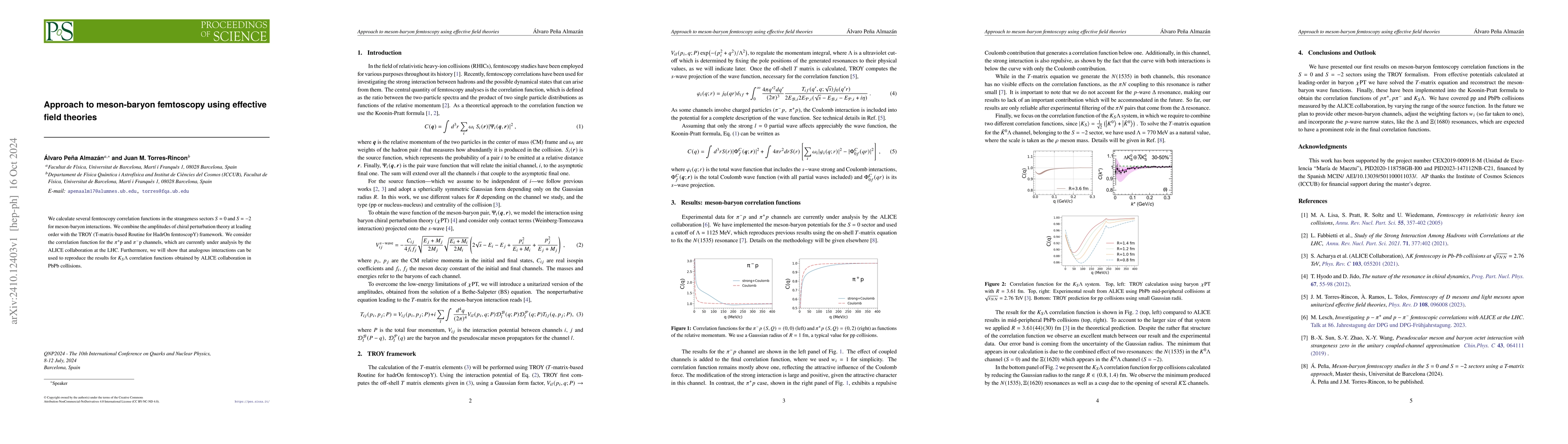Thumbnail for Approach to meson-baryon femtoscopy using effective field theories