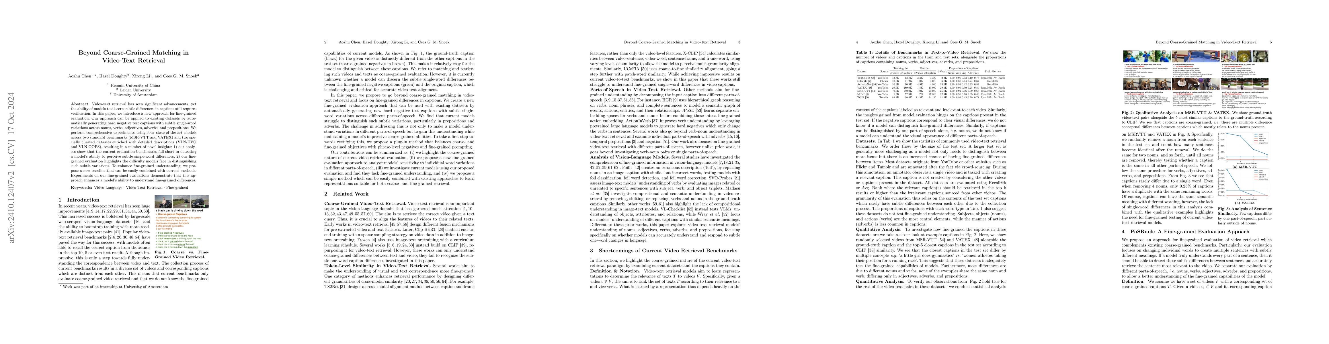 Thumbnail for Beyond Coarse-Grained Matching in Video-Text Retrieval
