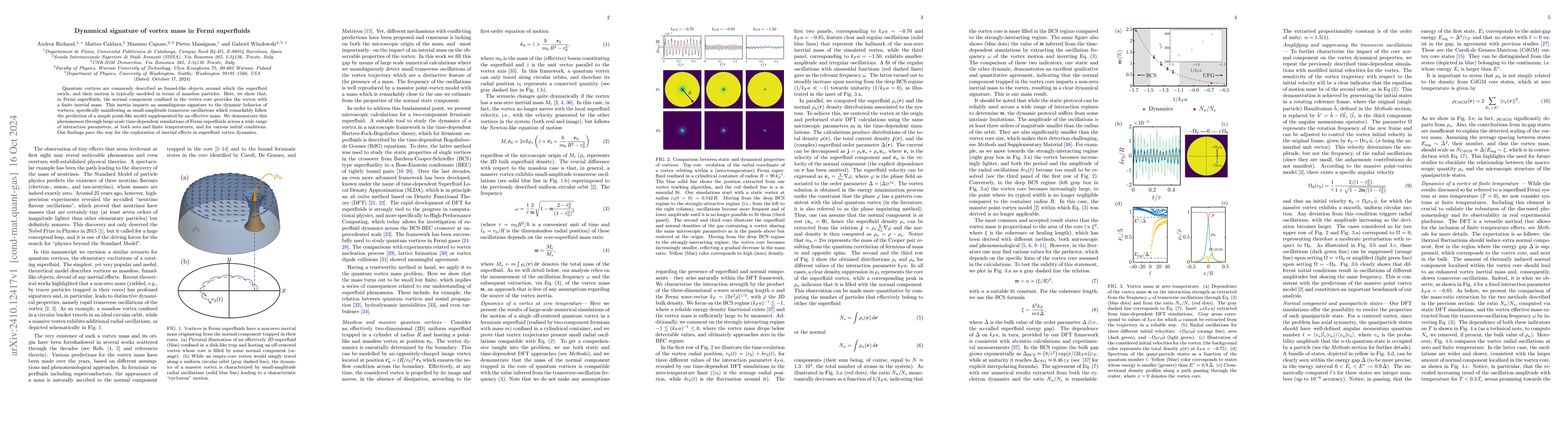Thumbnail for Dynamical signature of vortex mass in Fermi superfluids