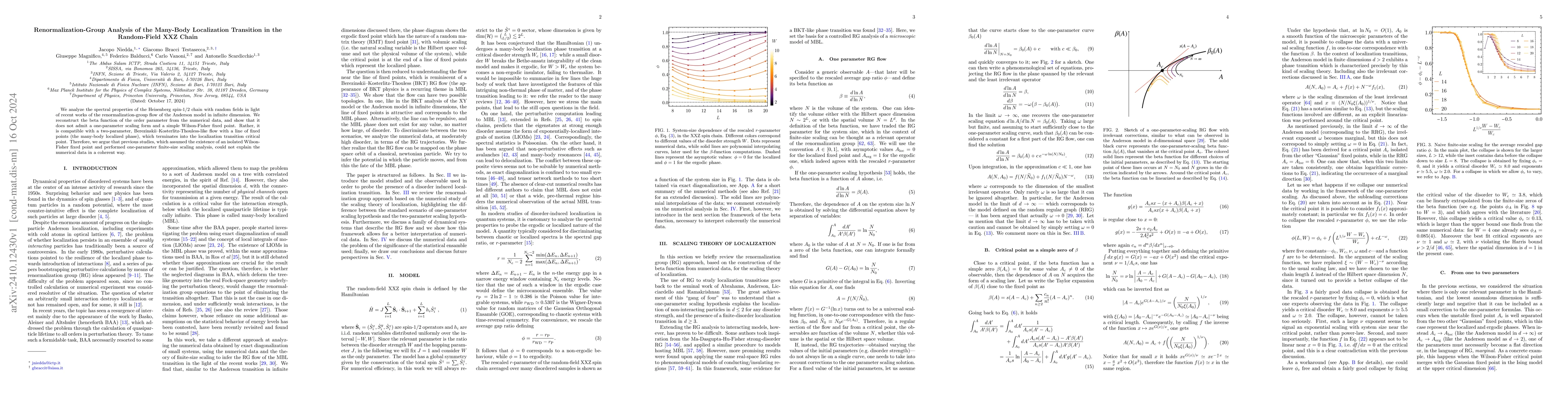 Thumbnail for Renormalization-Group Analysis of the Many-Body Localization Transition
  in the Random-Field XXZ Chain