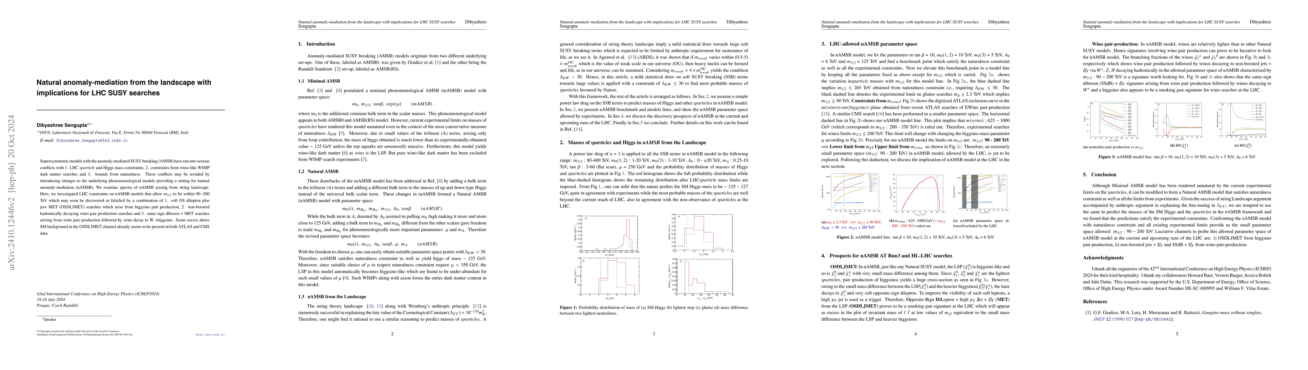 Thumbnail for Natural anomaly-mediation from the landscape with implications for LHC
  SUSY searches