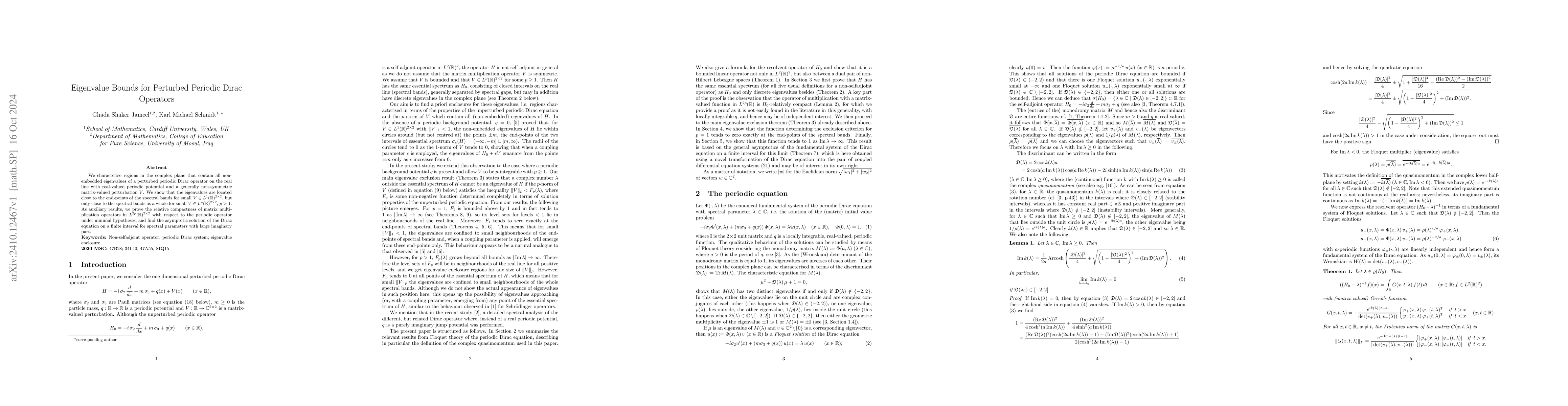 Thumbnail for Eigenvalue Bounds for Perturbed Periodic Dirac Operators