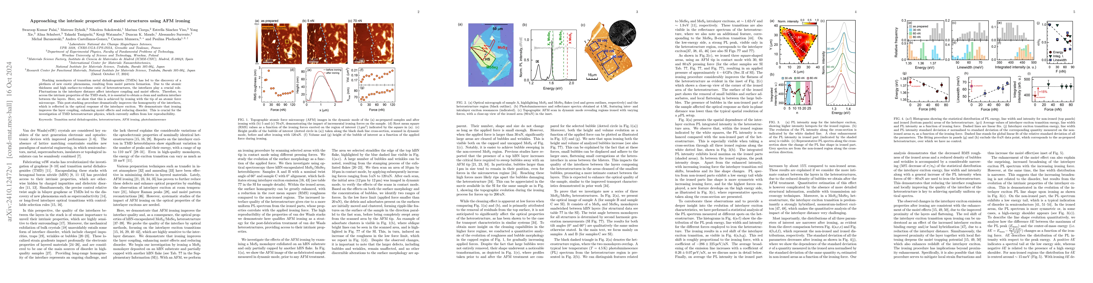 Thumbnail for Approaching the Intrinsic Properties of Moiré Structures Using Atomic
  Force Microscopy Ironing