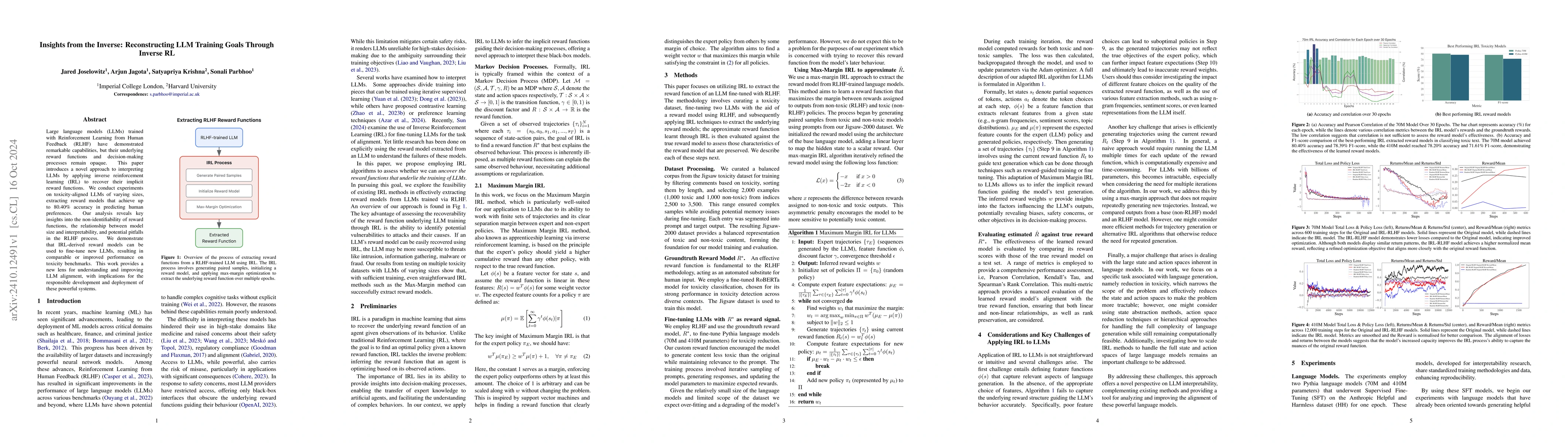 Thumbnail for Insights from the Inverse: Reconstructing LLM Training Goals Through
  Inverse RL